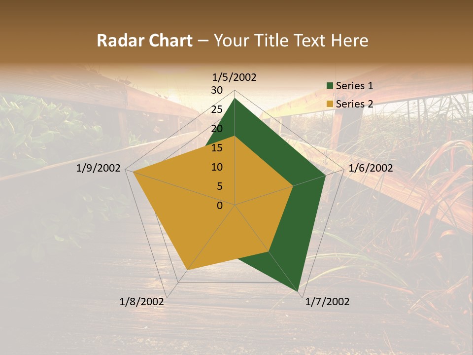 Seascape Walkway Resort PowerPoint Template