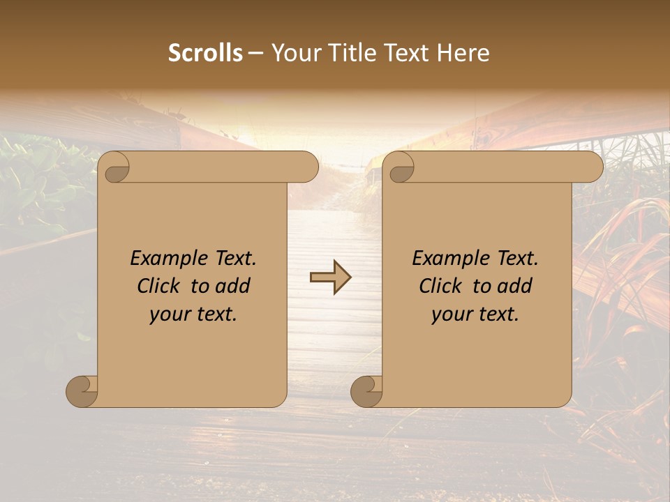 Seascape Walkway Resort PowerPoint Template