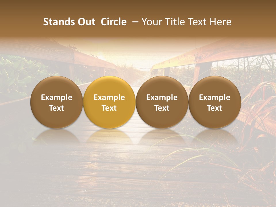 Seascape Walkway Resort PowerPoint Template