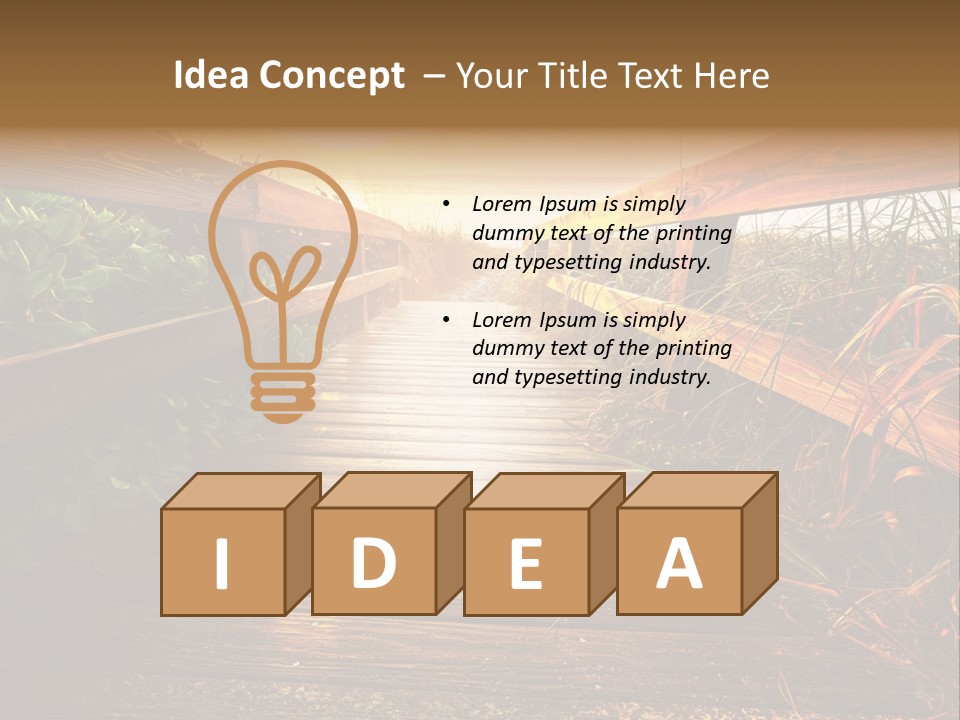 Seascape Walkway Resort PowerPoint Template