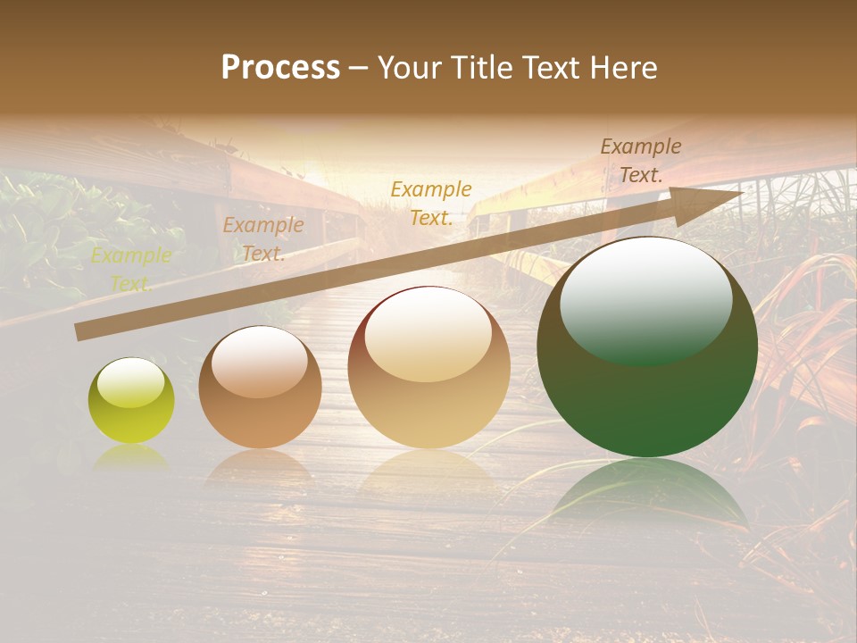 Seascape Walkway Resort PowerPoint Template