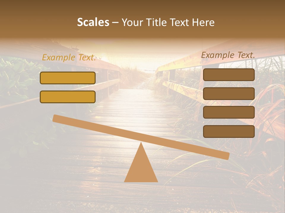 Seascape Walkway Resort PowerPoint Template