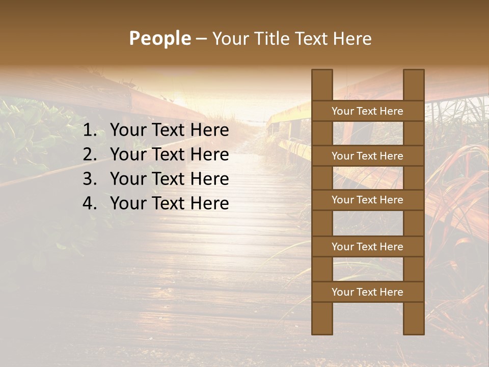 Seascape Walkway Resort PowerPoint Template