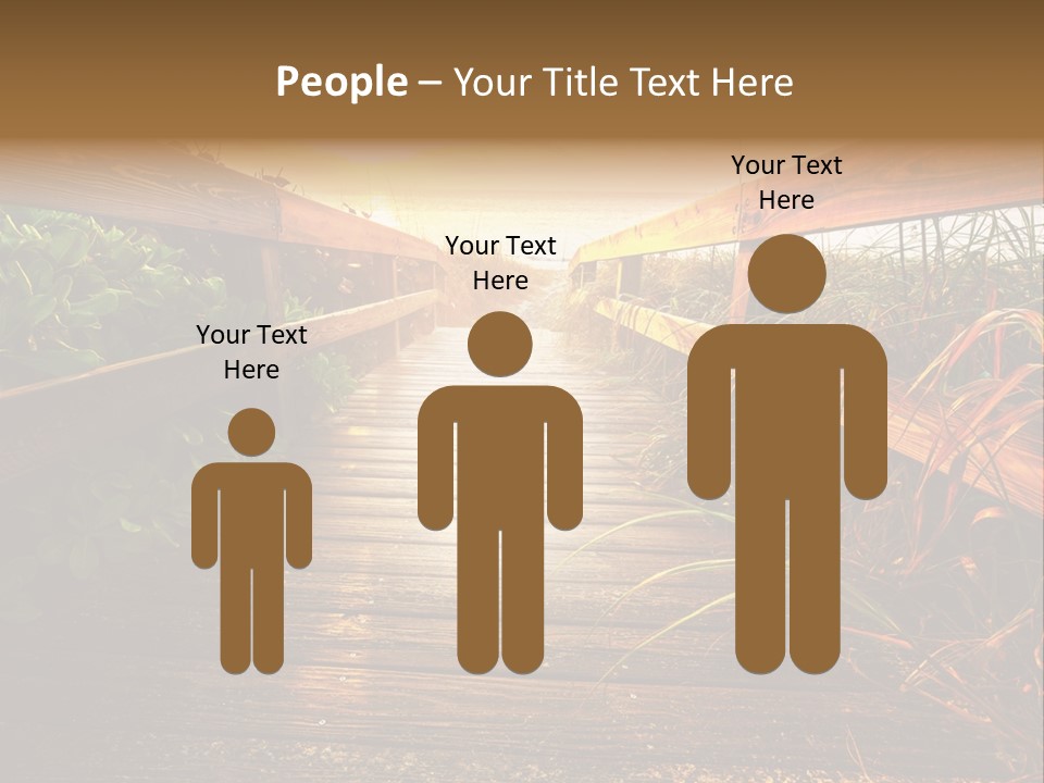 Seascape Walkway Resort PowerPoint Template