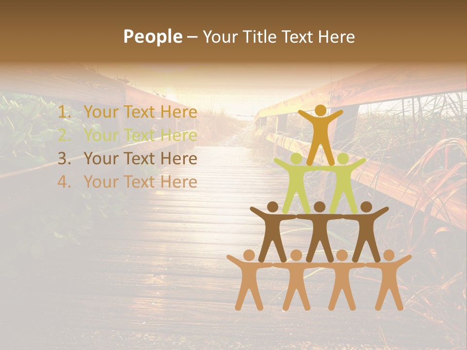 Seascape Walkway Resort PowerPoint Template