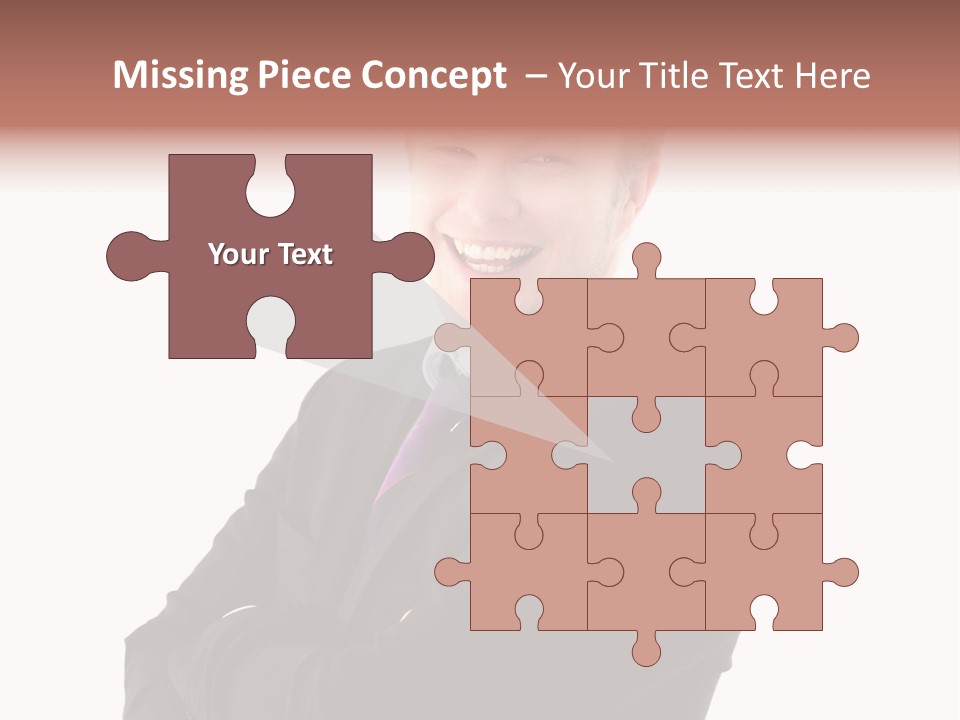 Office Worker Success Tie PowerPoint Template