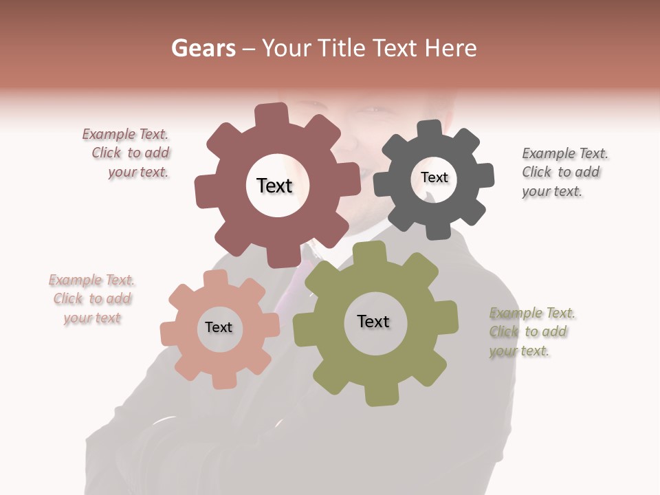 Office Worker Success Tie PowerPoint Template