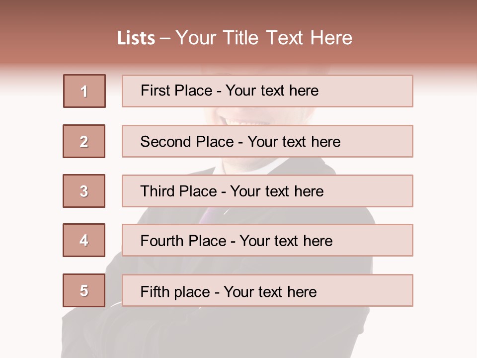 Office Worker Success Tie PowerPoint Template