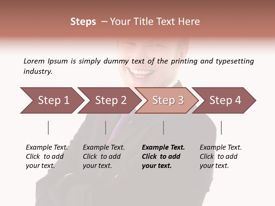 Office Worker Success Tie PowerPoint Template