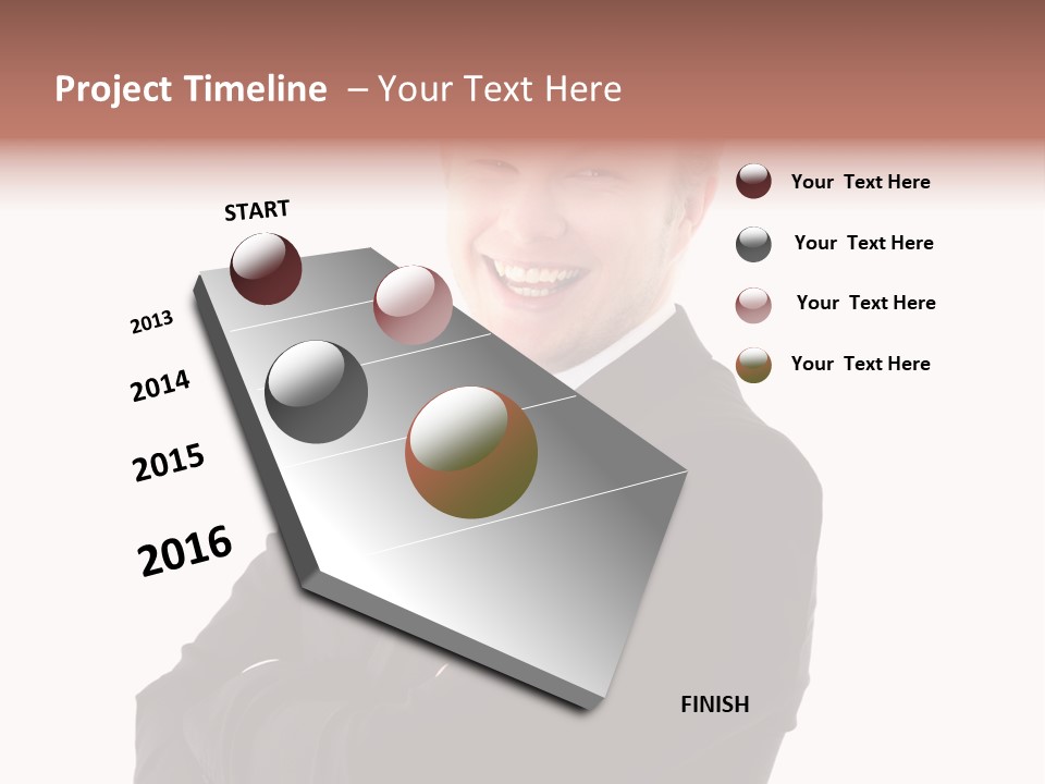 Office Worker Success Tie PowerPoint Template