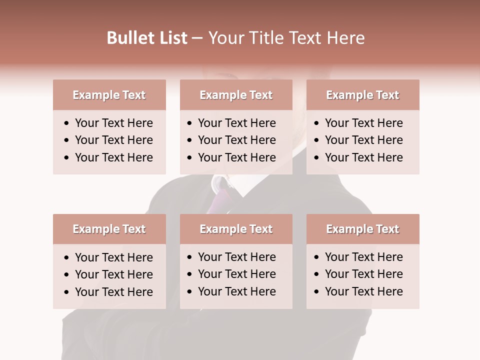 Office Worker Success Tie PowerPoint Template