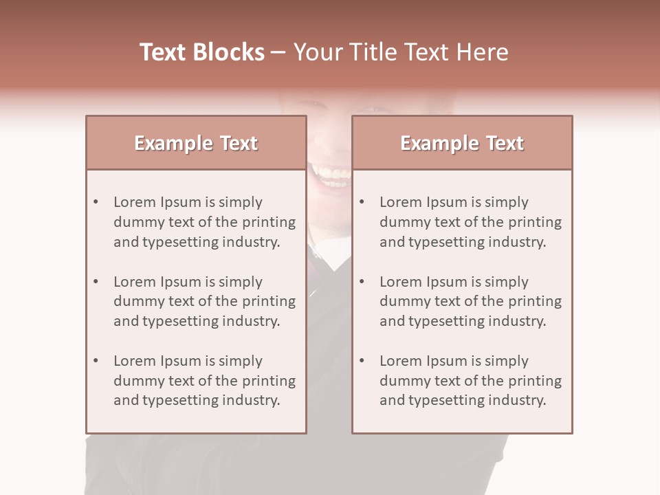 Office Worker Success Tie PowerPoint Template