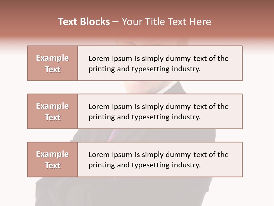Office Worker Success Tie PowerPoint Template