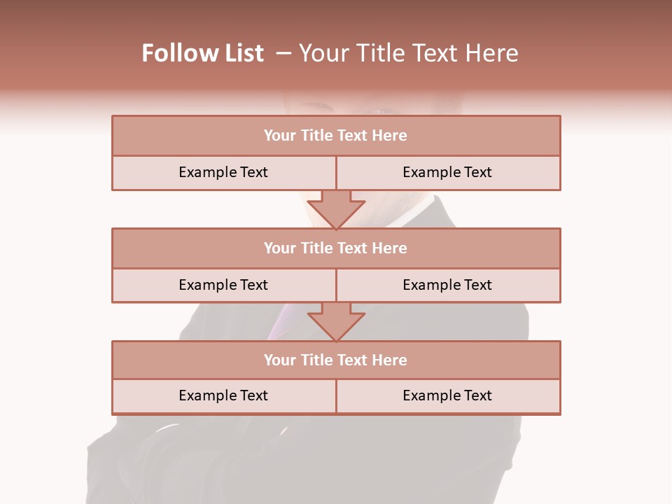 Office Worker Success Tie PowerPoint Template