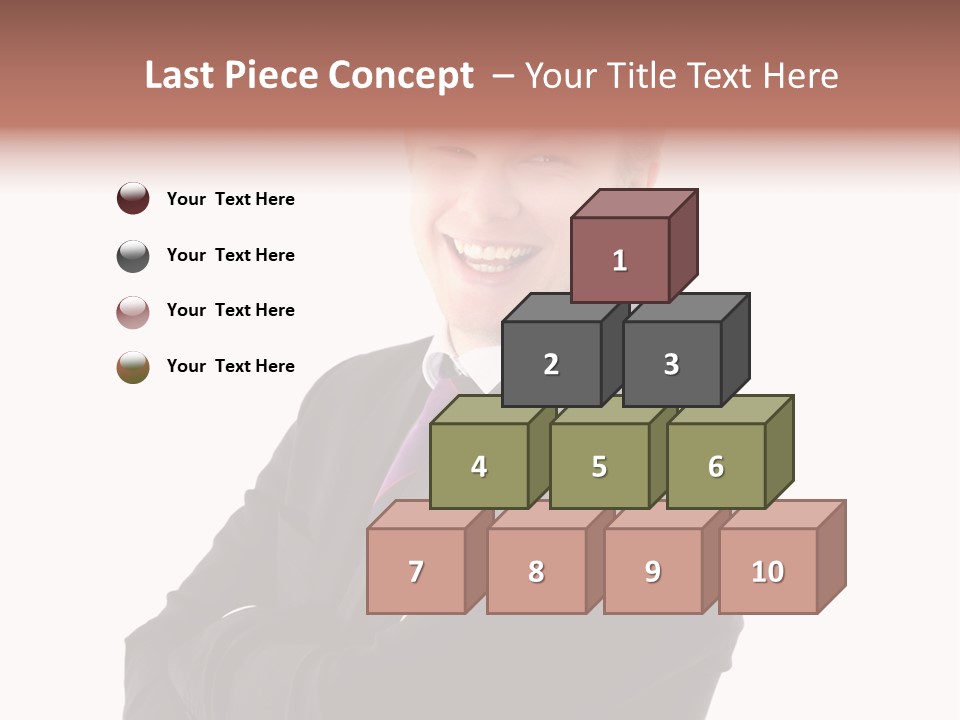 Office Worker Success Tie PowerPoint Template