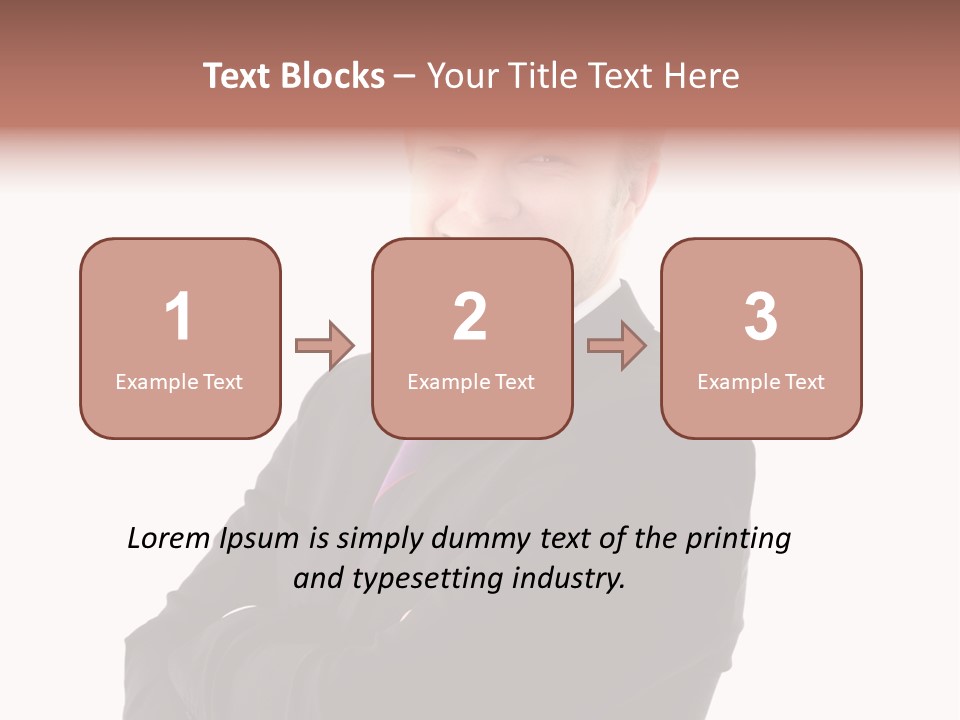 Office Worker Success Tie PowerPoint Template