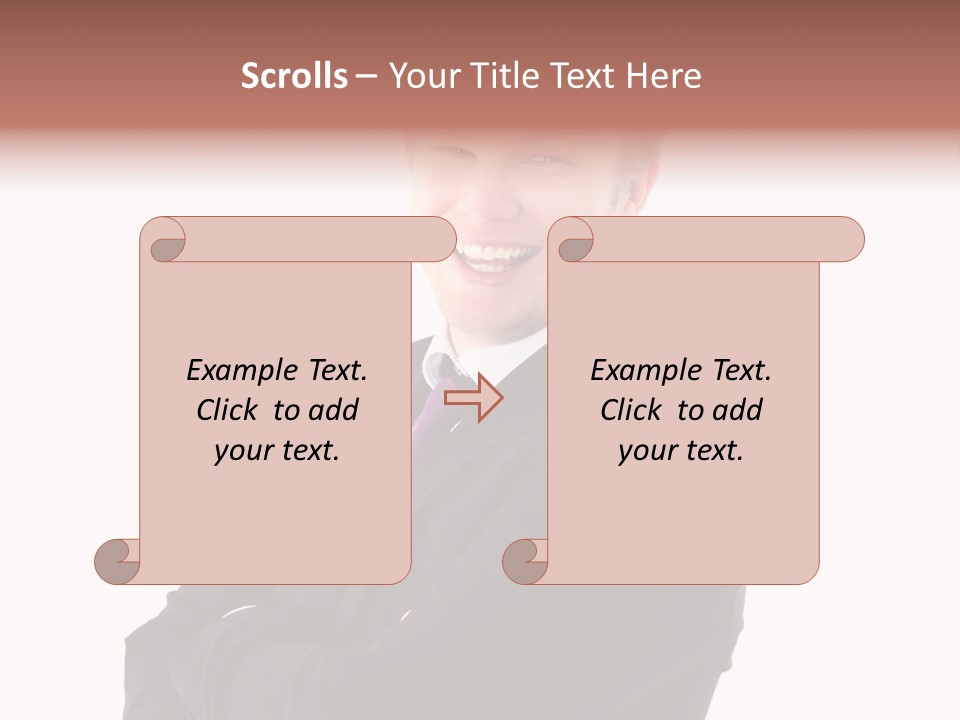 Office Worker Success Tie PowerPoint Template