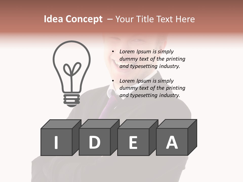 Office Worker Success Tie PowerPoint Template