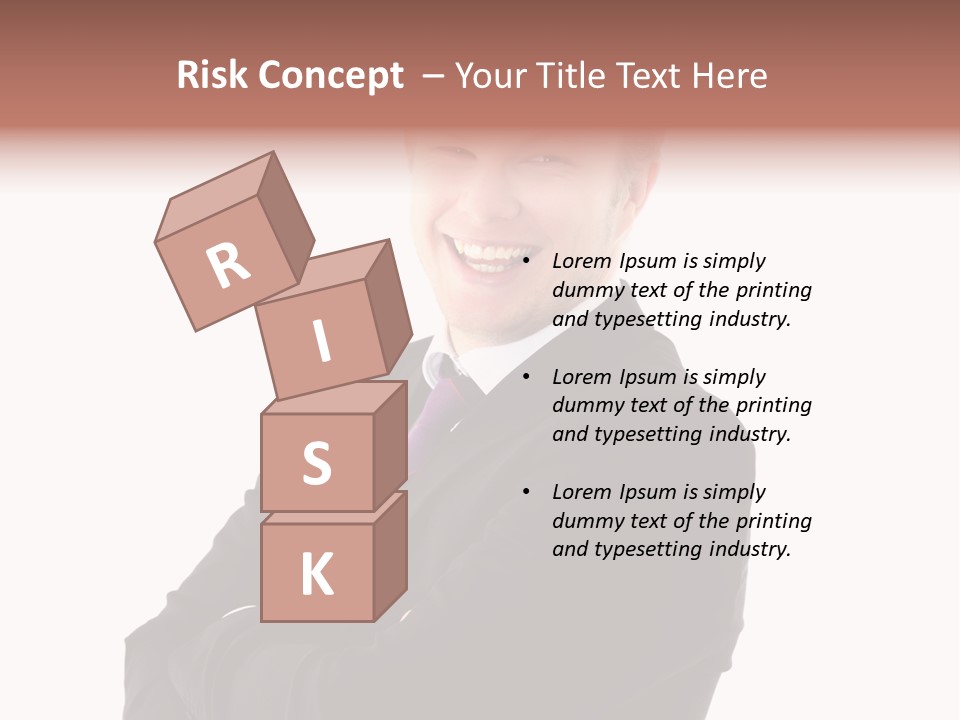 Office Worker Success Tie PowerPoint Template