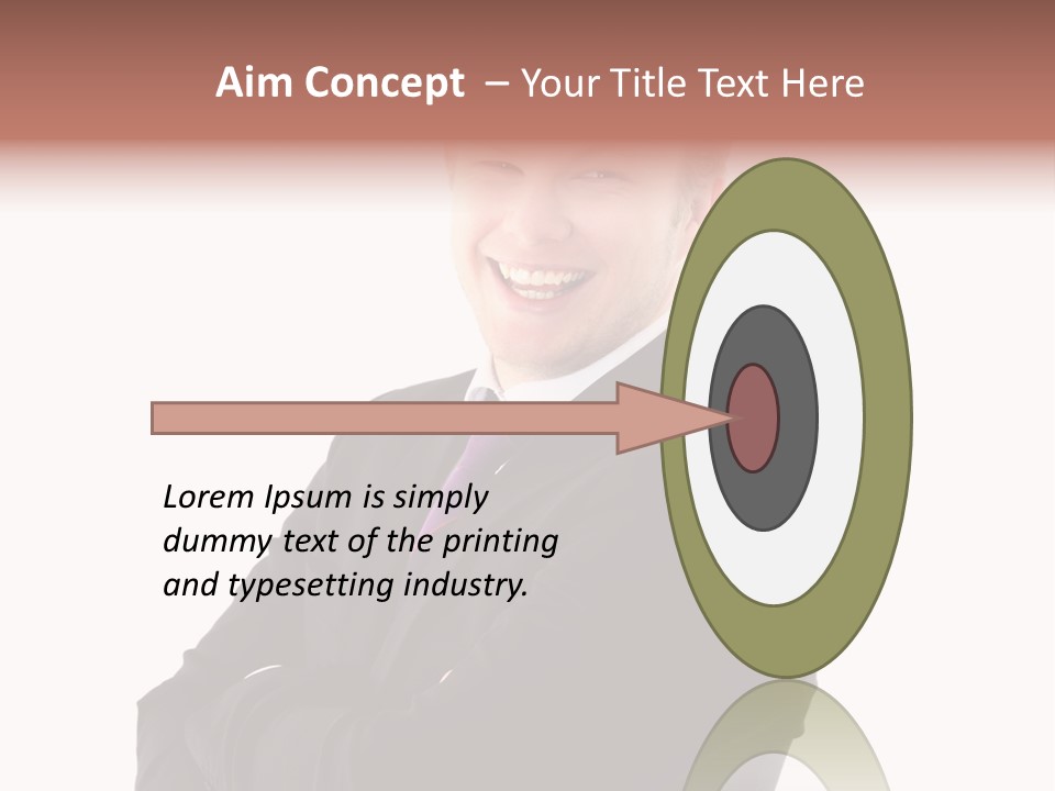 Office Worker Success Tie PowerPoint Template