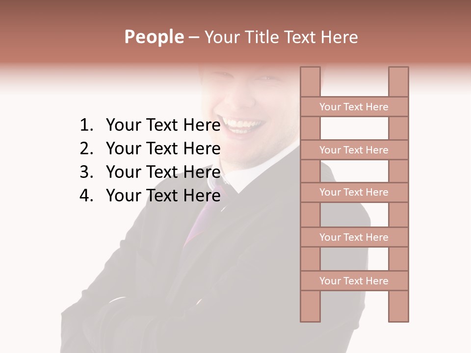 Office Worker Success Tie PowerPoint Template