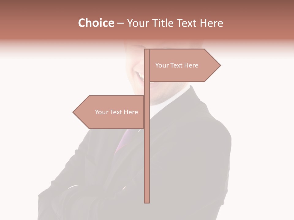 Office Worker Success Tie PowerPoint Template