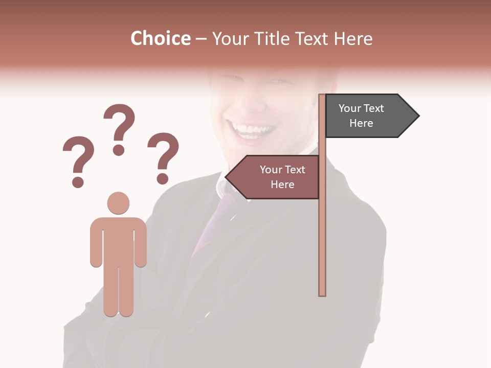 Office Worker Success Tie PowerPoint Template