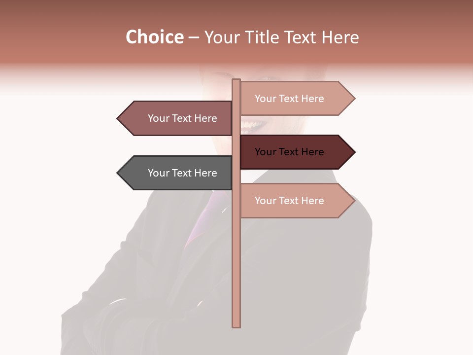 Office Worker Success Tie PowerPoint Template