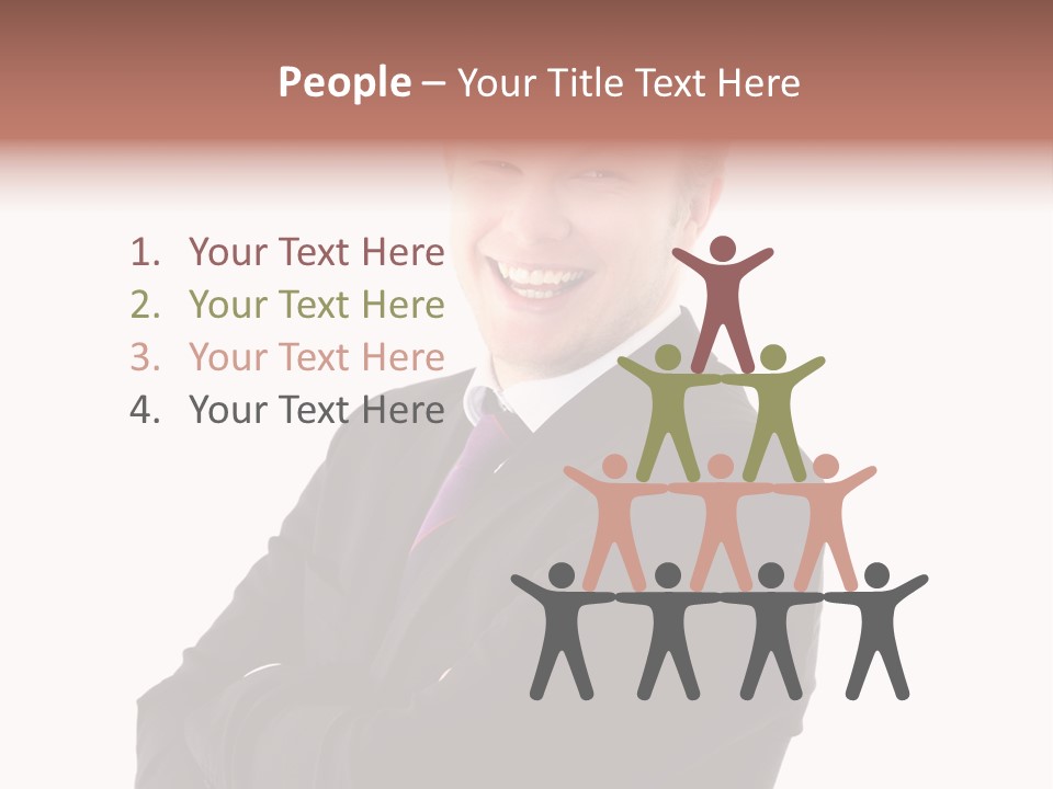 Office Worker Success Tie PowerPoint Template