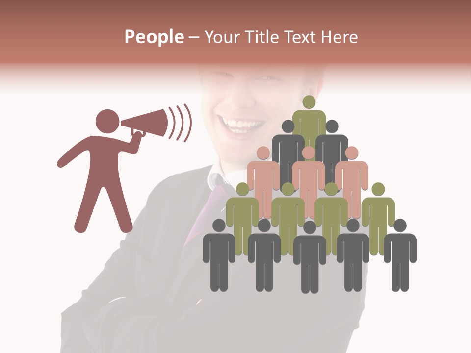 Office Worker Success Tie PowerPoint Template