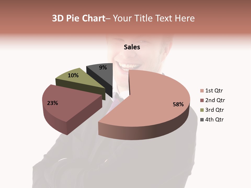 Office Worker Success Tie PowerPoint Template