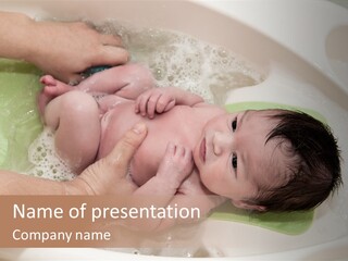 Bathtub Mother Soap Sud PowerPoint Template