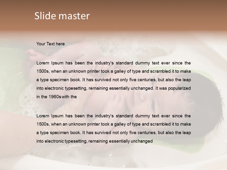 Bathtub Mother Soap Sud PowerPoint Template