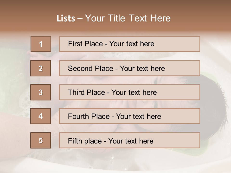 Bathtub Mother Soap Sud PowerPoint Template