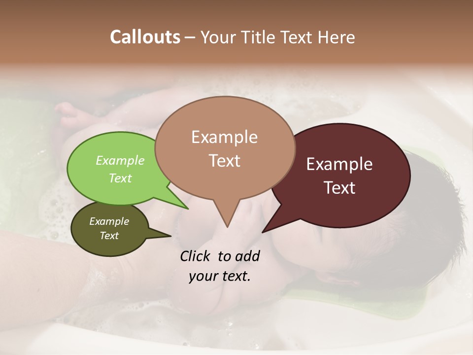 Bathtub Mother Soap Sud PowerPoint Template