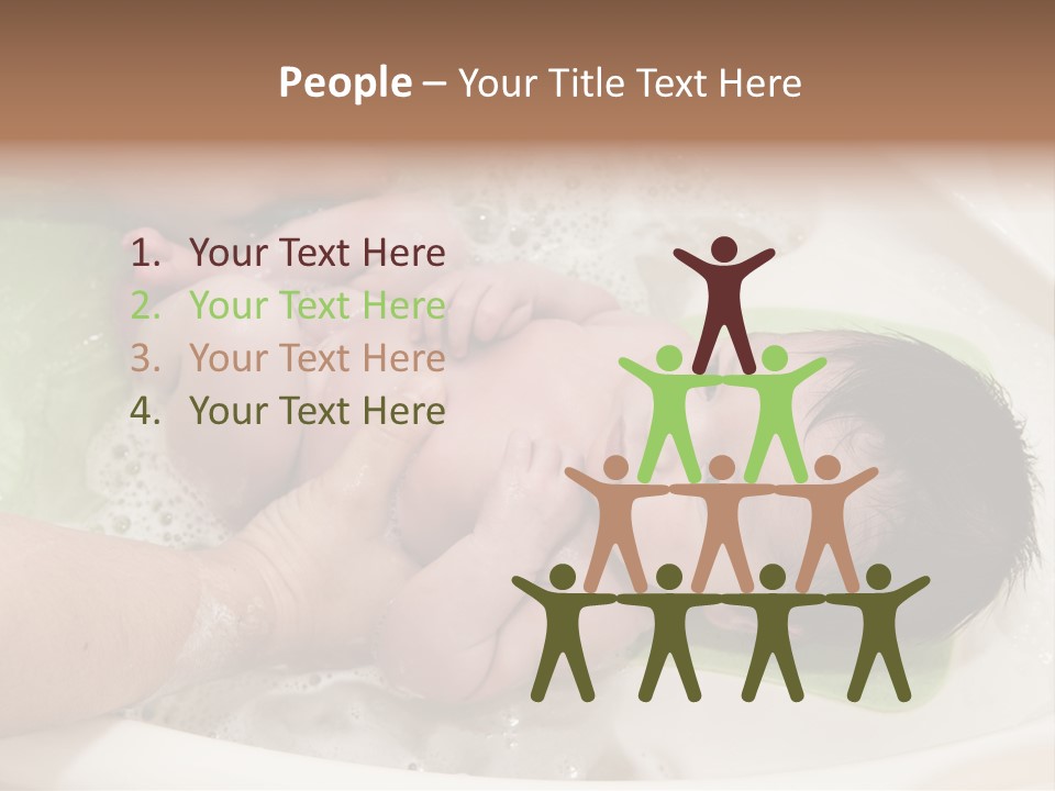 Bathtub Mother Soap Sud PowerPoint Template