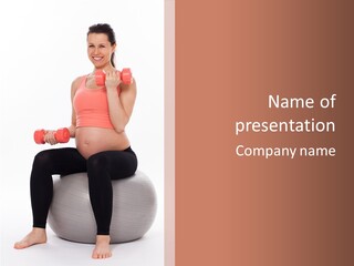 Pregnant Lifestyle Portrait PowerPoint Template