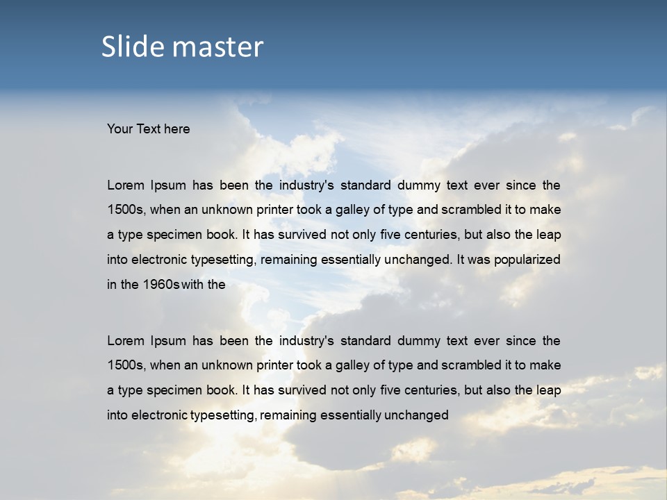 Scenic Brightly Cloud PowerPoint Template