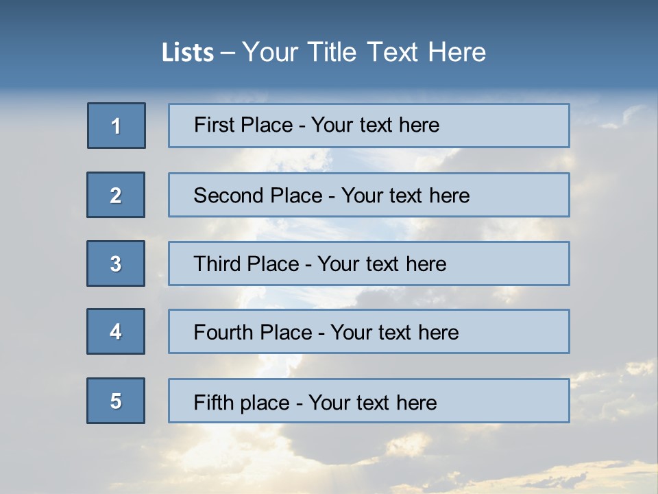 Scenic Brightly Cloud PowerPoint Template