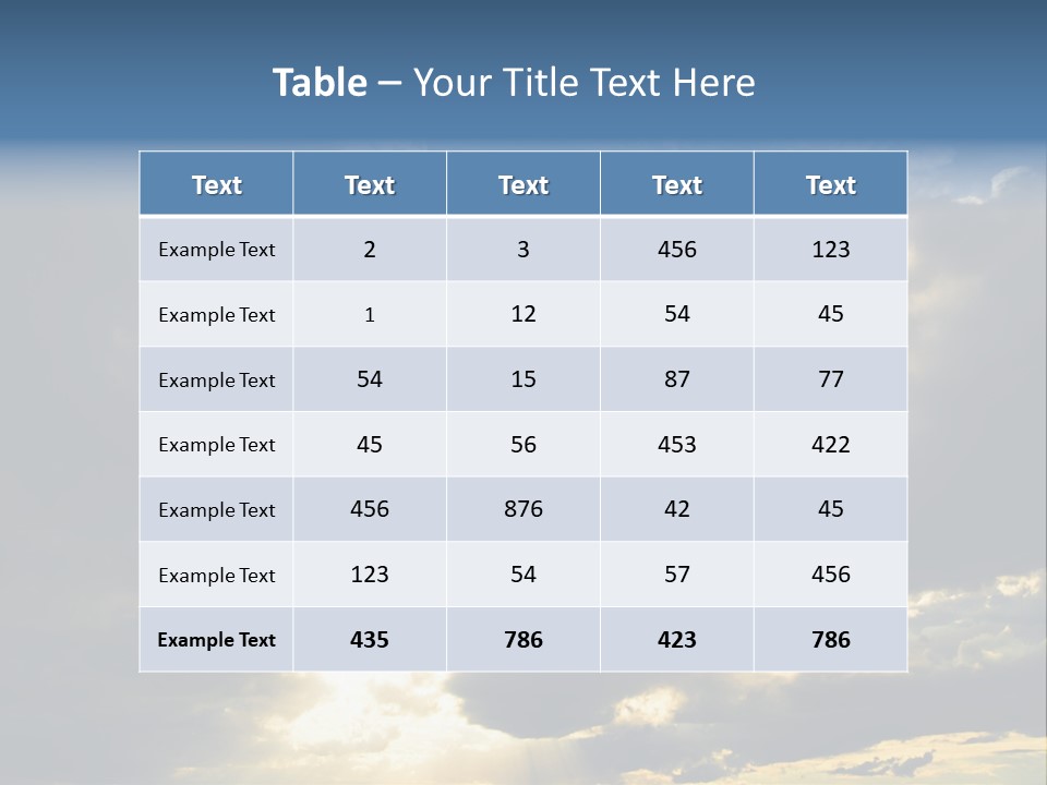 Scenic Brightly Cloud PowerPoint Template