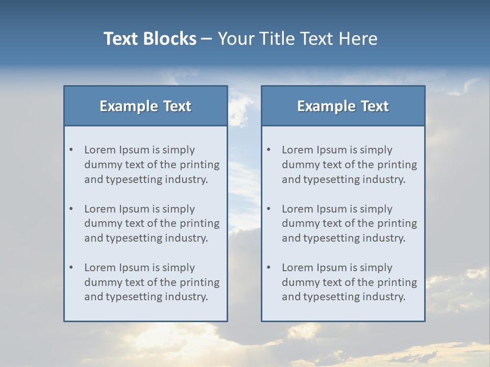 Scenic Brightly Cloud PowerPoint Template