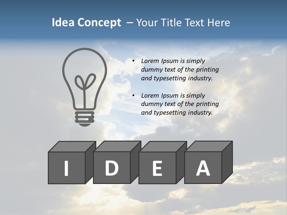 Scenic Brightly Cloud PowerPoint Template