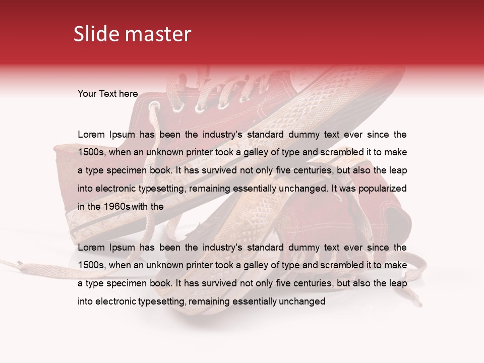 Red Old Tennis PowerPoint Template