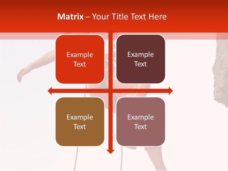 Woman Climbing Danger PowerPoint Template