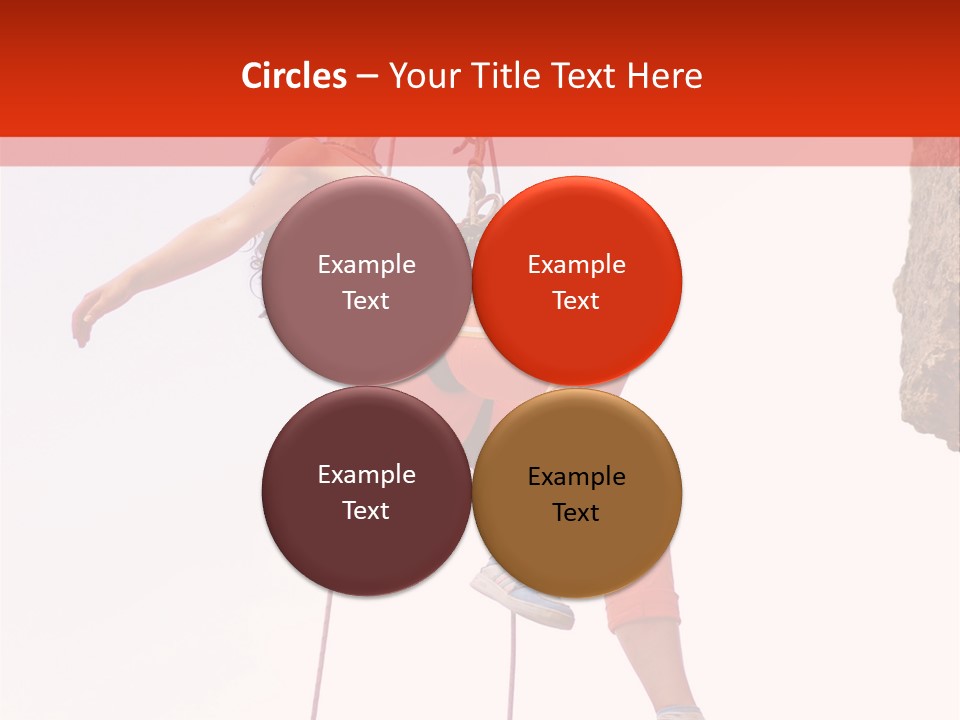 Woman Climbing Danger PowerPoint Template