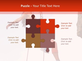 Woman Climbing Danger PowerPoint Template