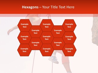 Woman Climbing Danger PowerPoint Template