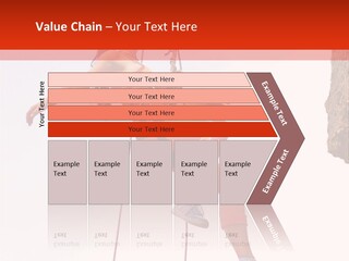 Woman Climbing Danger PowerPoint Template