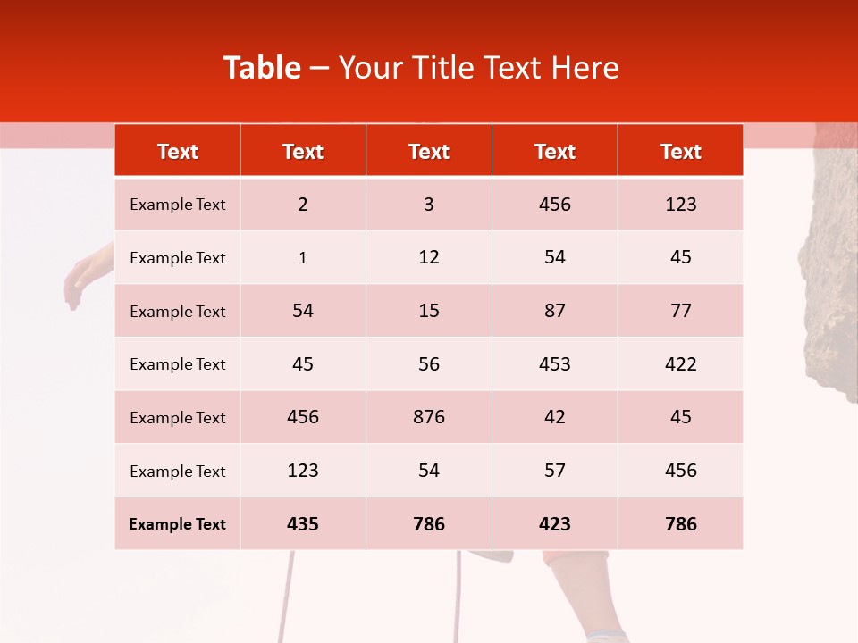 Woman Climbing Danger PowerPoint Template