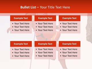 Woman Climbing Danger PowerPoint Template